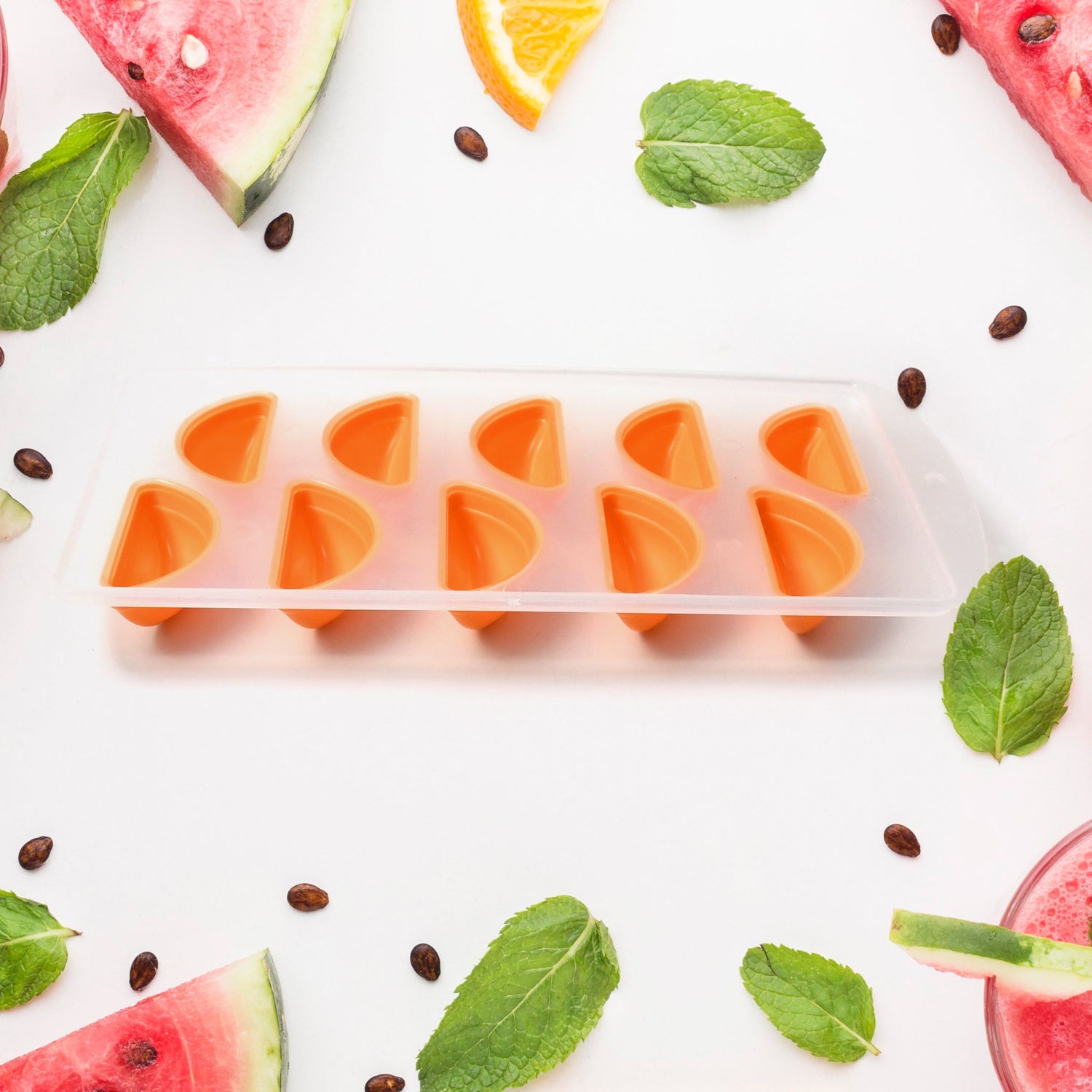 Silicone Mold Ice Cube Tray Creative Sweet Multi Type Ice Tray Buckets, Ice Cube Trays Multi Fruit Shape Ice Tray (1 Pc) Silicone Mold Ice Cube Tray Creative Sweet Multi Type Ice Tray Buckets, Ice Cube Trays Multi Fruit Shape Ice Tray (1 Pc)